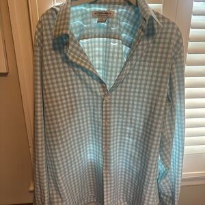 Mizzen+Main Sky Blue Gingham Men's Shirt
